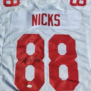 Hakeem Nicks Signed New York Giants White Jersey Autographed size XL